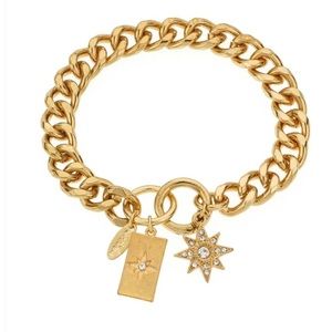 ETTIKA Starry Charms Chain Link Bracelet Gold Plated. Brand new.